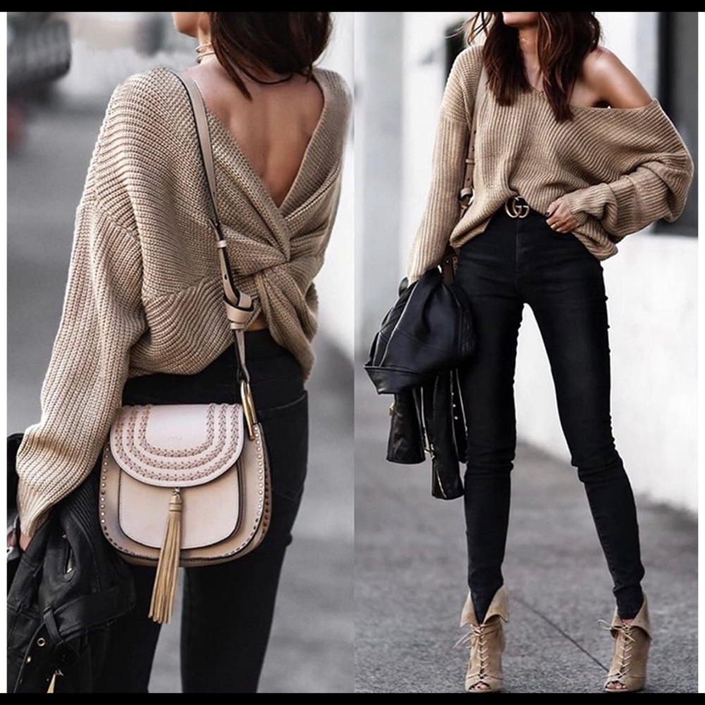 Carolina Blue Knot Sweater